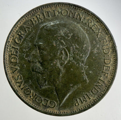 1923 George V Half - Penny Coin | Fine Collectable Grade