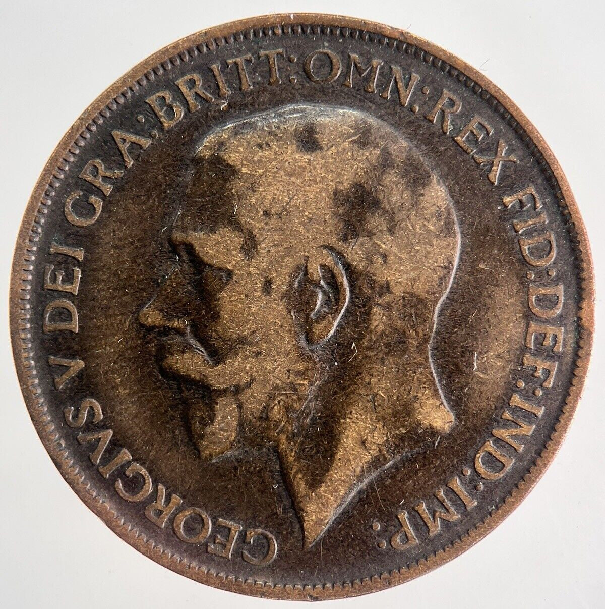 1912 - H George V One Penny Coin | Collectable Grade | a9915