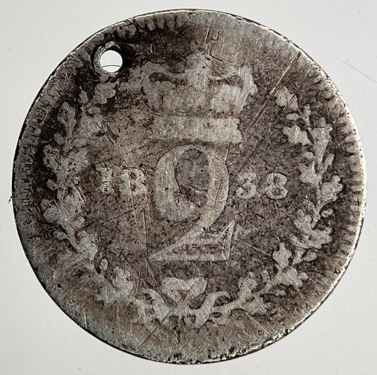 1838 Victoria Maundy Two - Pence Silver Coin | Collectable Grade