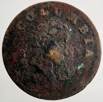 1820 - 30 George IV Columbia Token Farthing Coin | Collectable Grade