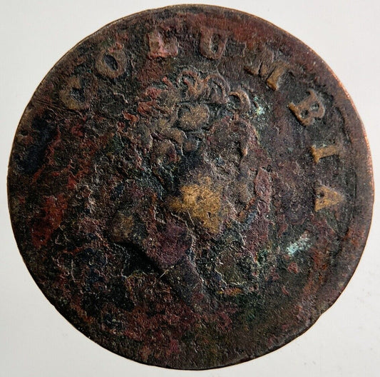 1820 - 30 George IV Columbia Token Farthing Coin | Collectable Grade