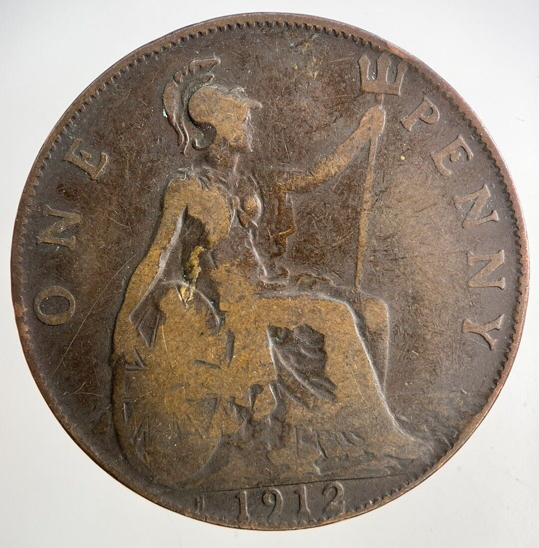 1912 - H George V One Penny Coin | Collectable Grade