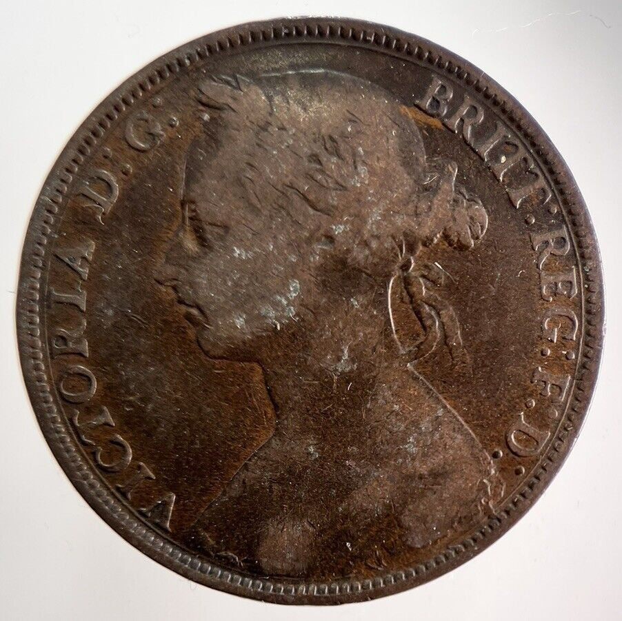 1884 Victoria One Penny Coin | Collectable Grade