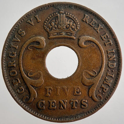1941 East Africa 5 Five Cents Coin | Fine Collectable Grade | a7578