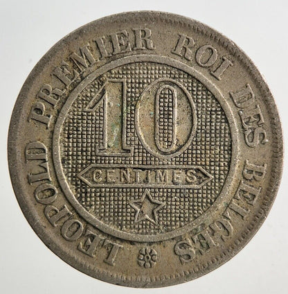 1863 Belgium 10 Cent Centimes Coin | Fine Collectable Grade