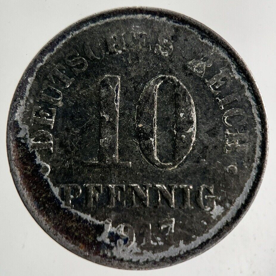 1917 Germany 10 Pfennig Coin | Collectable Grade
