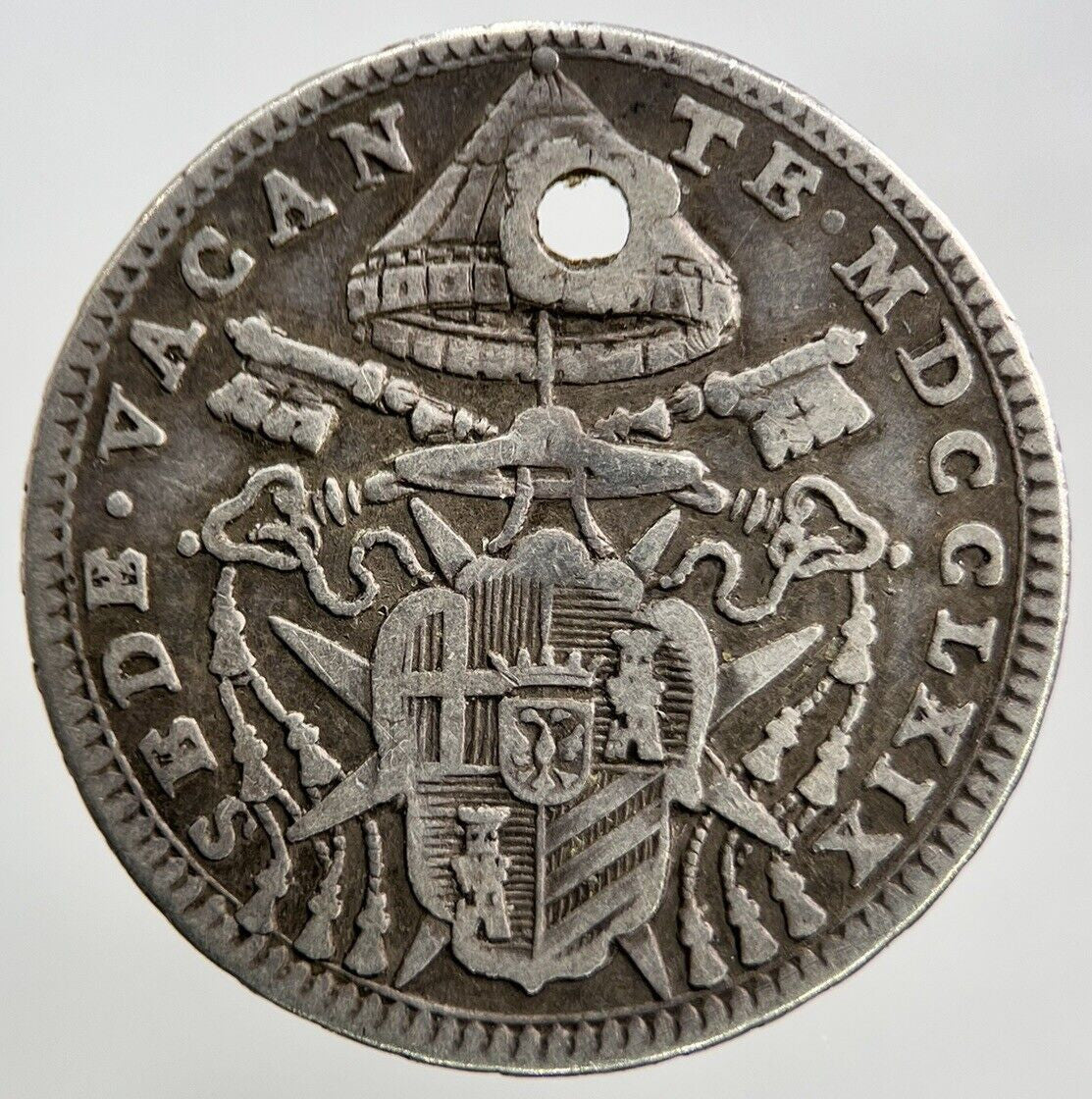 1769 Vatican State 1/5 Scudo | Silver Coin | Collectable Grade | a583