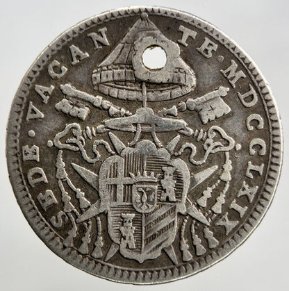 1769 Vatican State 1/5 Scudo | Silver Coin | Collectable Grade | a583