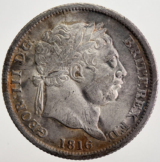 1816 George III 3rd Shilling Silver Coin | Fine Collectable Grade | a5626