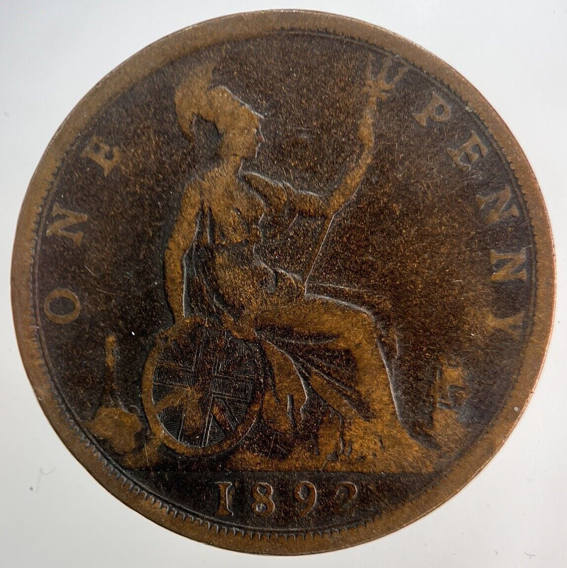 1892 Victoria One Penny Coin | Collectable Grade | a8787