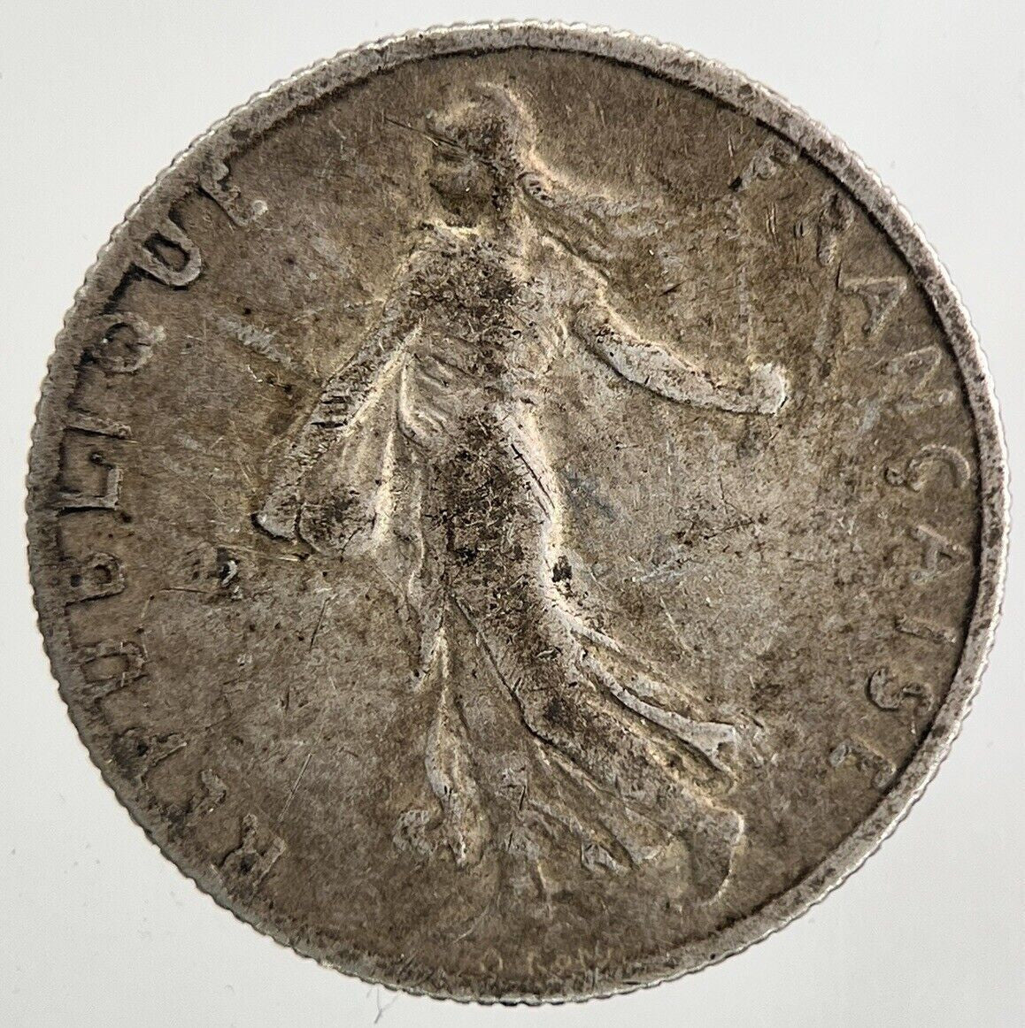 1917 France 50 Centimes Silver Coin | Fine Collectable Grade