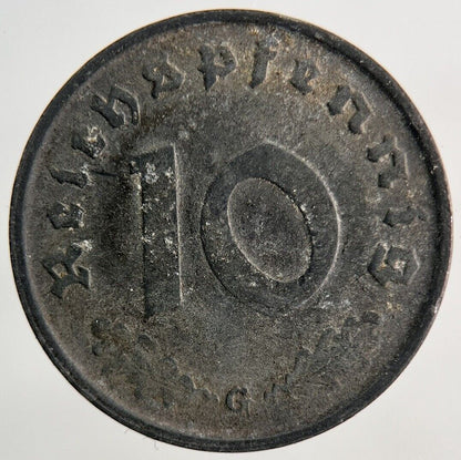 1940 Germany Nazi 10 Pfennig Coin | Very High Grade