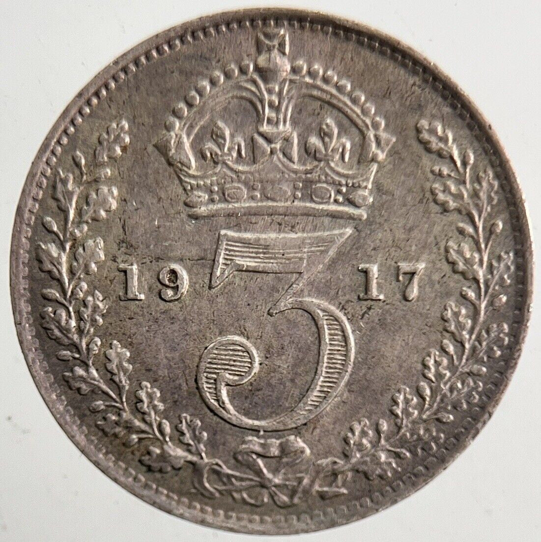 1917 George V Threepence Silver Coin | Very High Grade | a5475