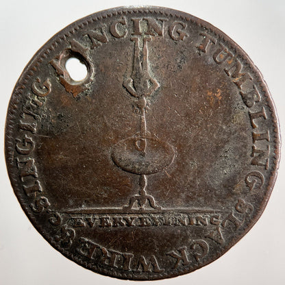 18th Century Rare First Equestrian London Lyceum Strand Token | Fine Grade a294