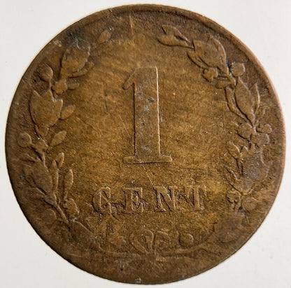 1883 Netherlands 1 Cent Coin | Fine Collectable Grade