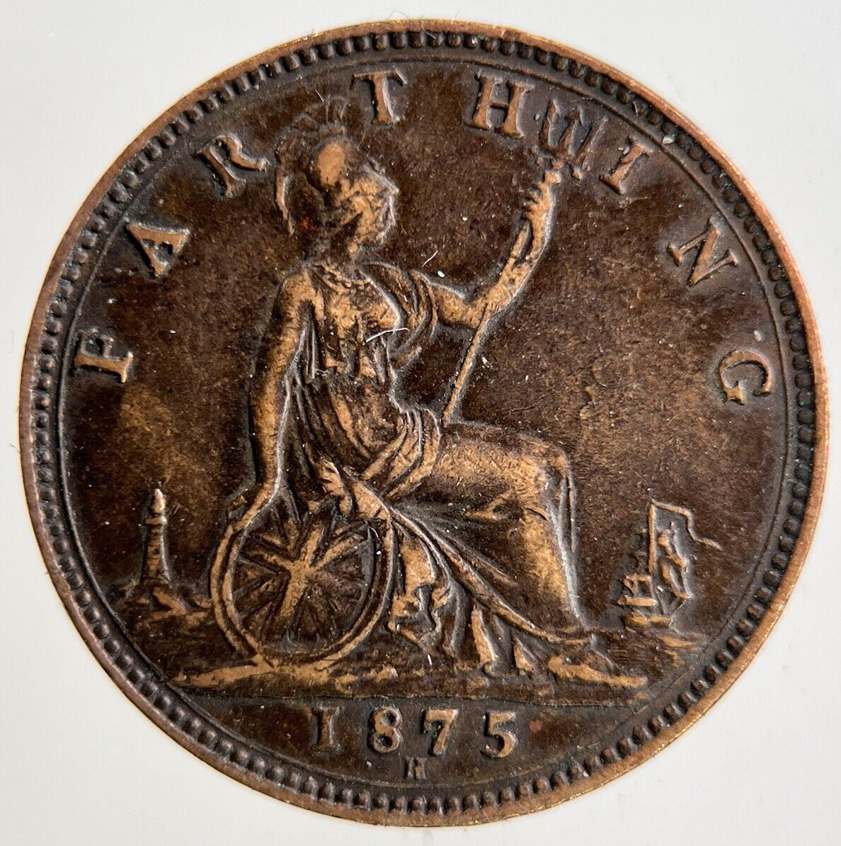 1875 - H Victoria Farthing Coin | Fine Collectable Grade