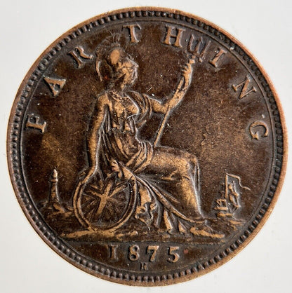 1875 - H Victoria Farthing Coin | Fine Collectable Grade