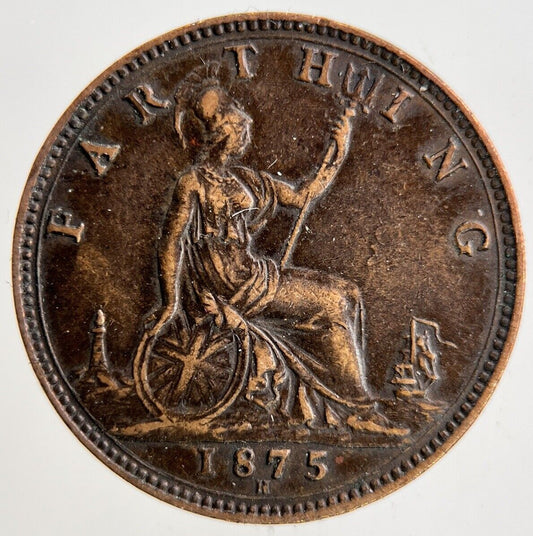 1875 - H Victoria Farthing Coin | Fine Collectable Grade
