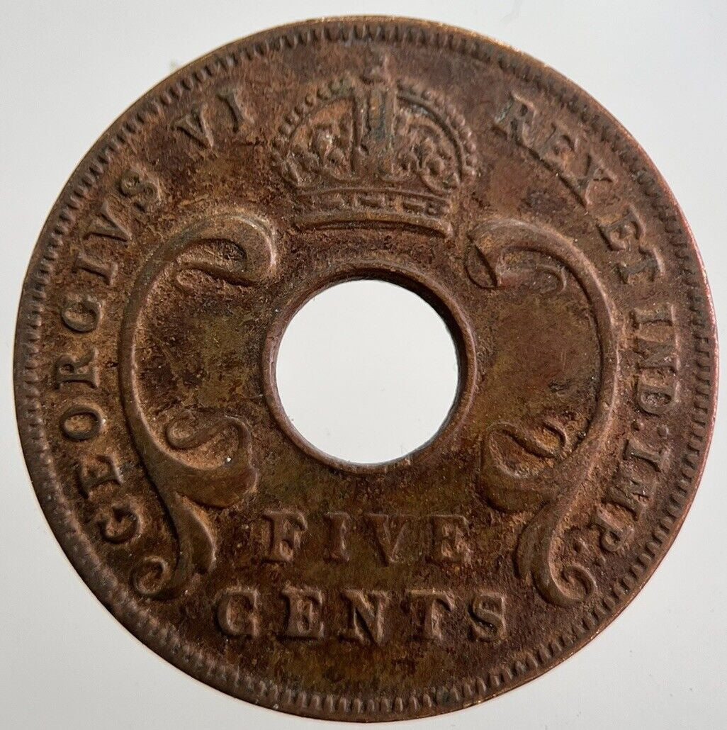 1942 East Africa 5 Five Cents Coin | Fine Collectable Grade | a7551