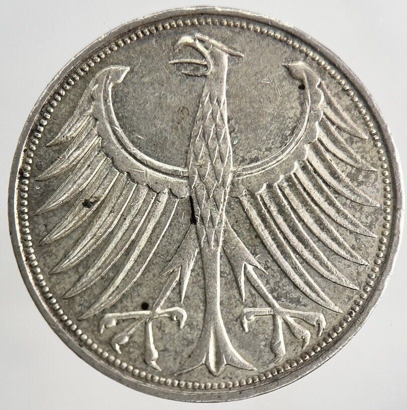 1970 - J Germany 5 Mark Silver Coin | Very High Grade