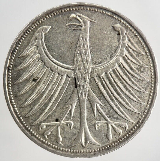 1970 - J Germany 5 Mark Silver Coin | Very High Grade