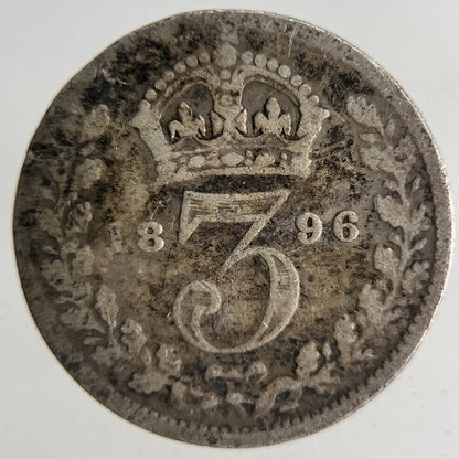 1896 Victoria Threepence Silver Coin | Collectable Grade