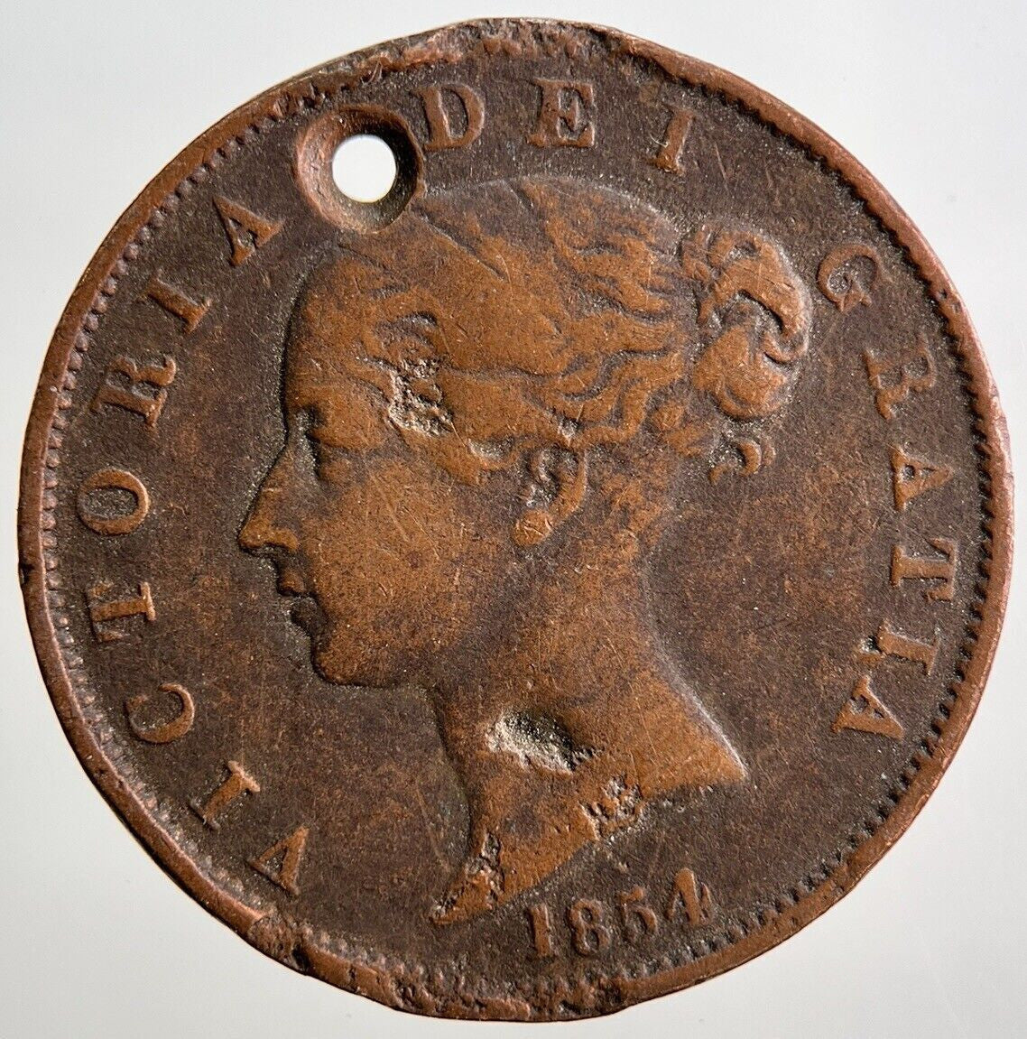 1854 Victoria Half-Penny Coin | Collectable Grade | a3398