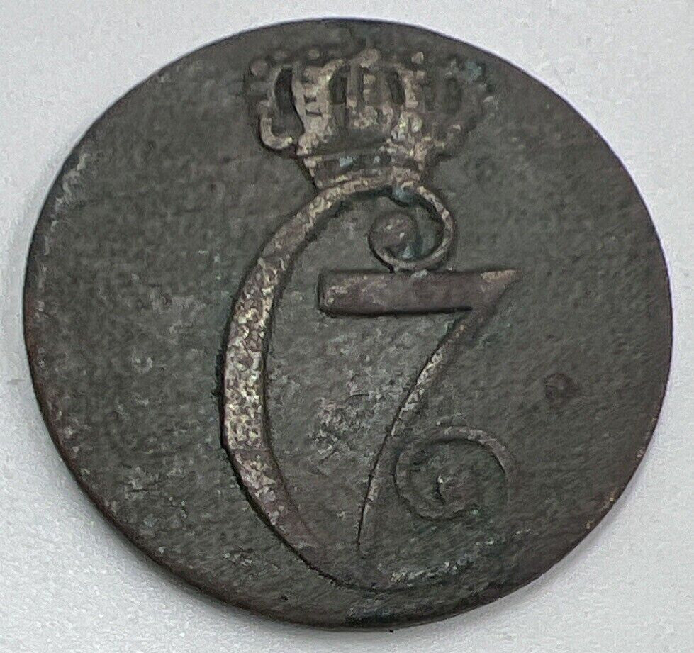 1771 Danish 1/2 Half Skilling Danske KM Coin | Fine Collectable Grade | a577