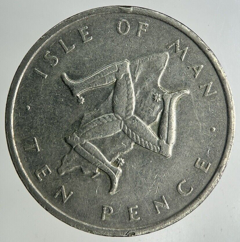 1976 Isle Of Man 10p Ten - Pence Coin | Fine Collectable Grade
