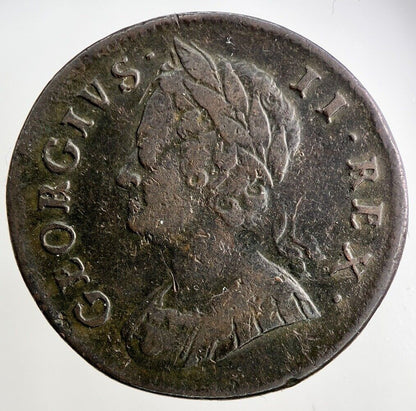1746 George II 2nd Half-Penny Coin | Fine Collectable Grade