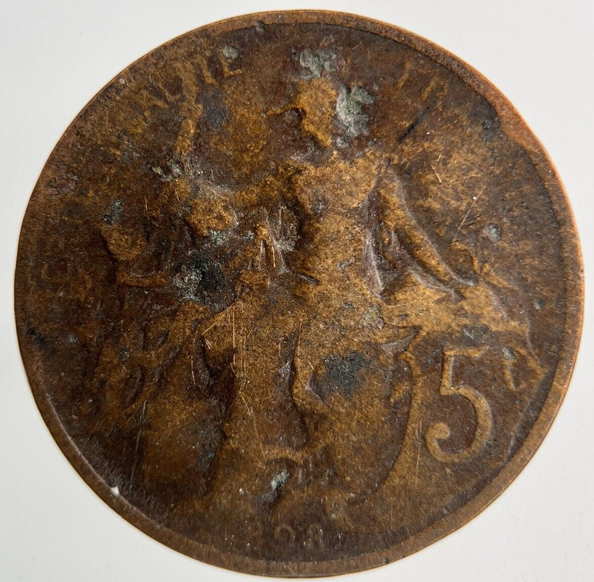 1898 France 5 Centimes Coin | Collectable Grade