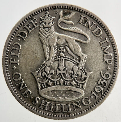 1936 George V One Shilling Silver Coin | Fine Collectable Grade