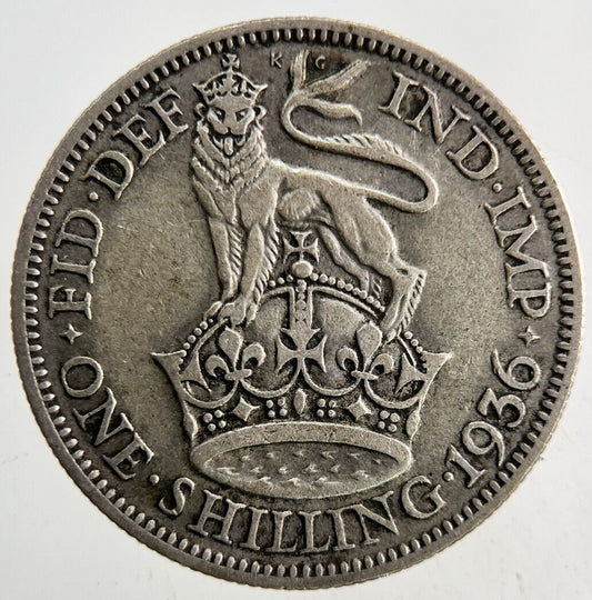 1936 George V One Shilling Silver Coin | Fine Collectable Grade