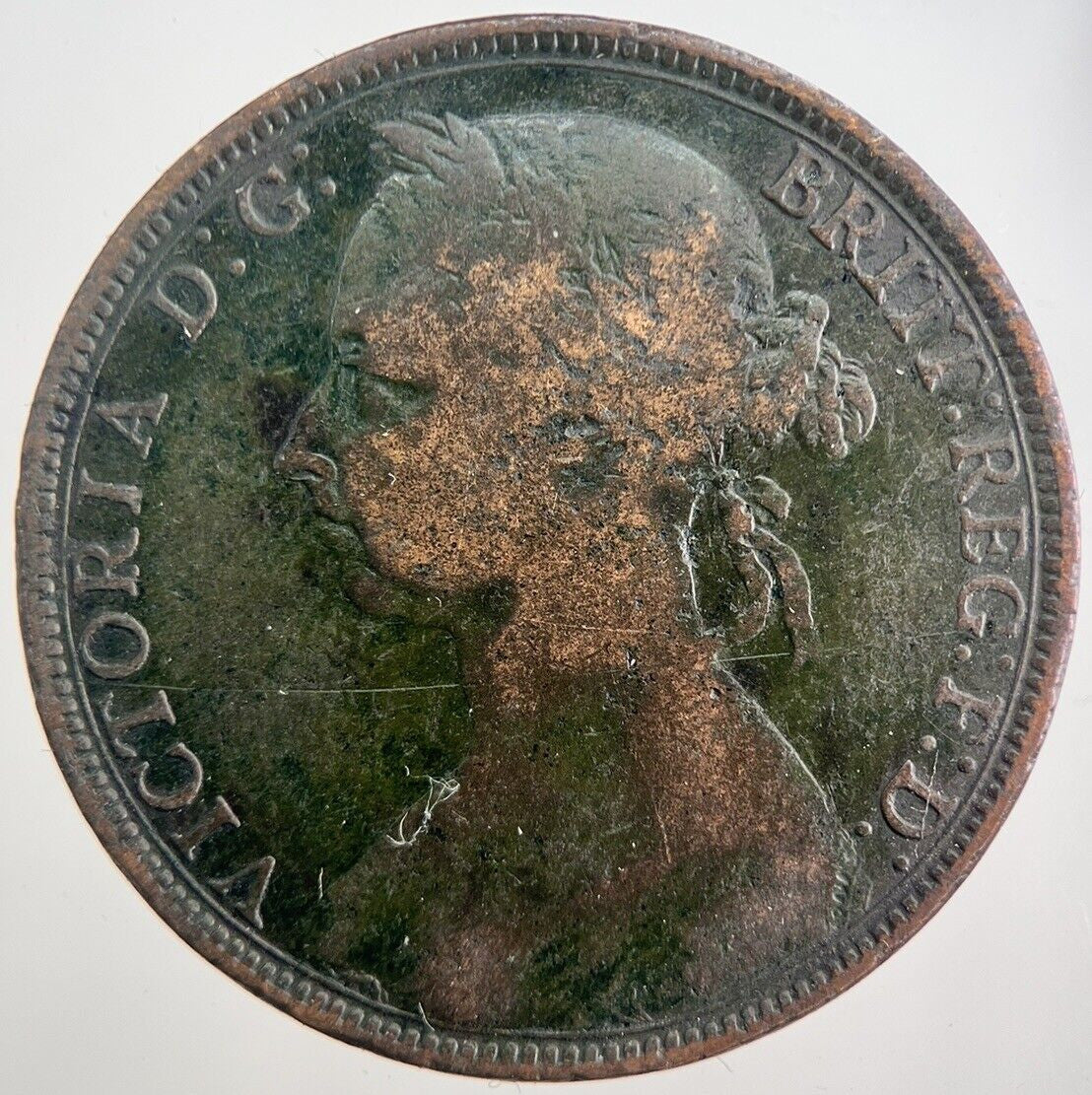 1891 Victoria One Penny Coin | Collectable Grade | a610
