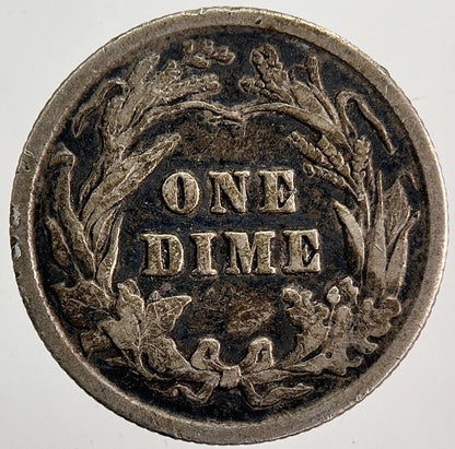 1902 US USA Barber Dime Silver Coin | Fine Collectable Grade | a5792