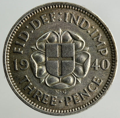 1940 George VI Threepence Silver Coin | Very High Grade