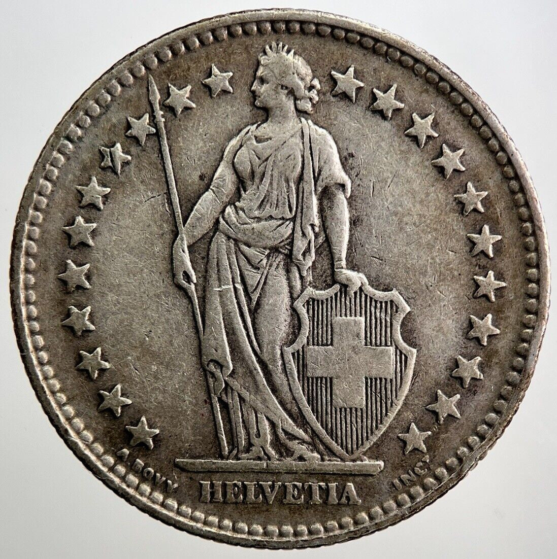 1932 - B Switzerland Swiss 2 Franc Silver Coin | Very High Grade | a3329