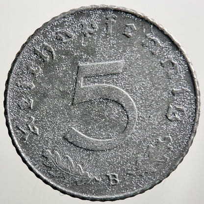 1941 - B Germany Nazi 5 Pfennig Coin | Collectable Grade | a1012