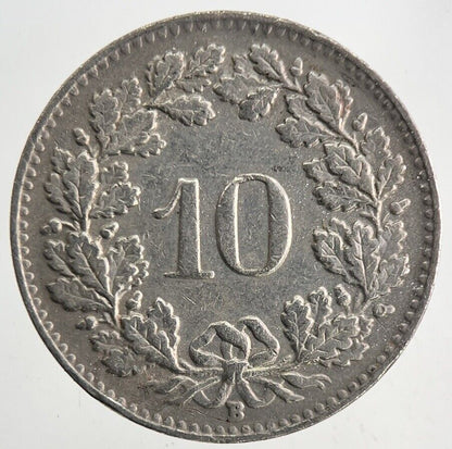 1954 Switzerland Swiss 10 Rappen Coin | Fine Collectable Grade