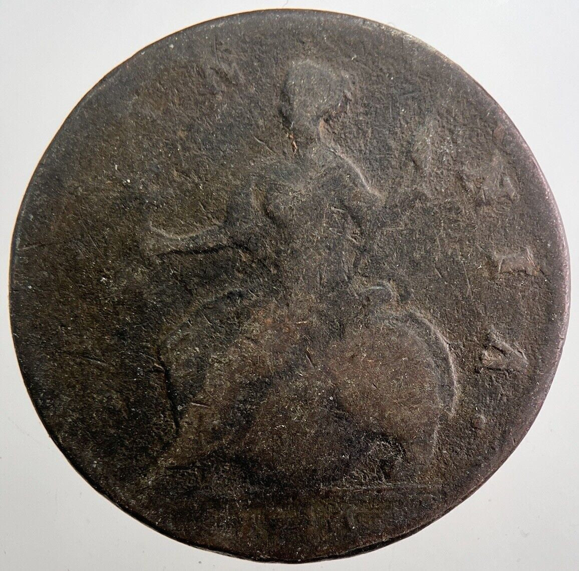 1744 George II 2nd Half - Penny Coin | Collectable Grade | a7439
