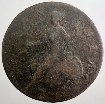 1744 George II 2nd Half - Penny Coin | Collectable Grade | a7439