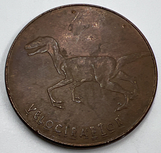1997 Tetley Jurassic Park Velociraptor Coin | Collectable Grade | a1258