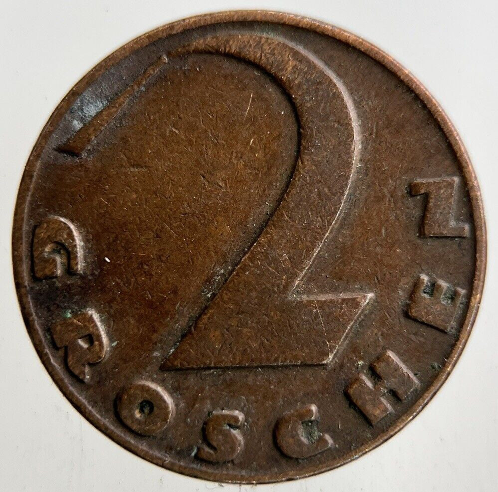 1929 Austria 2 Groschen Coin | Fine Collectable Grade