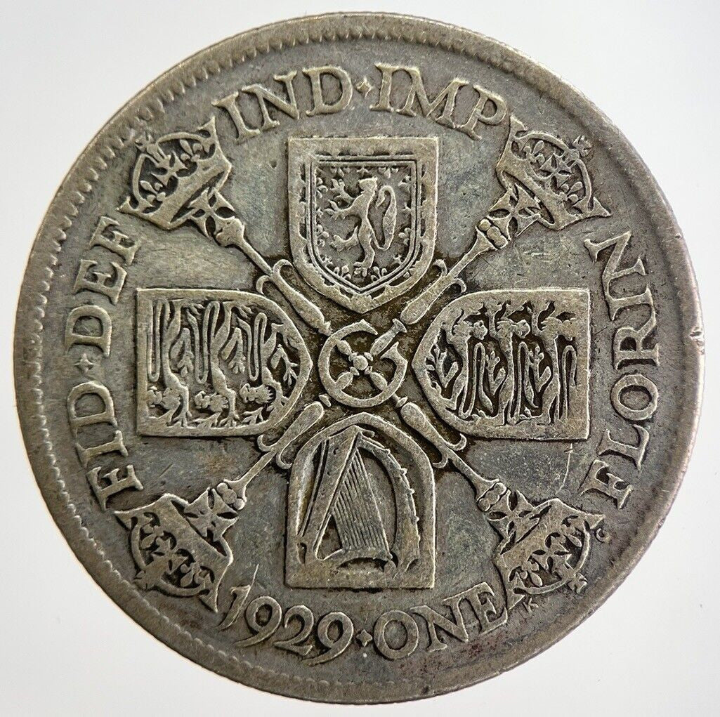 1929 George V Florin Silver Coin | Fine Collectable Grade