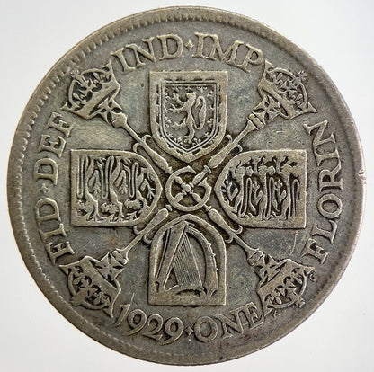 1929 George V Florin Silver Coin | Fine Collectable Grade