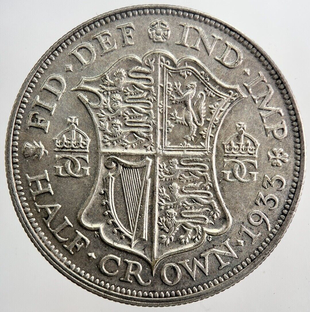 1933 George V Half - Crown Silver Coin | Very High Grade | a5896