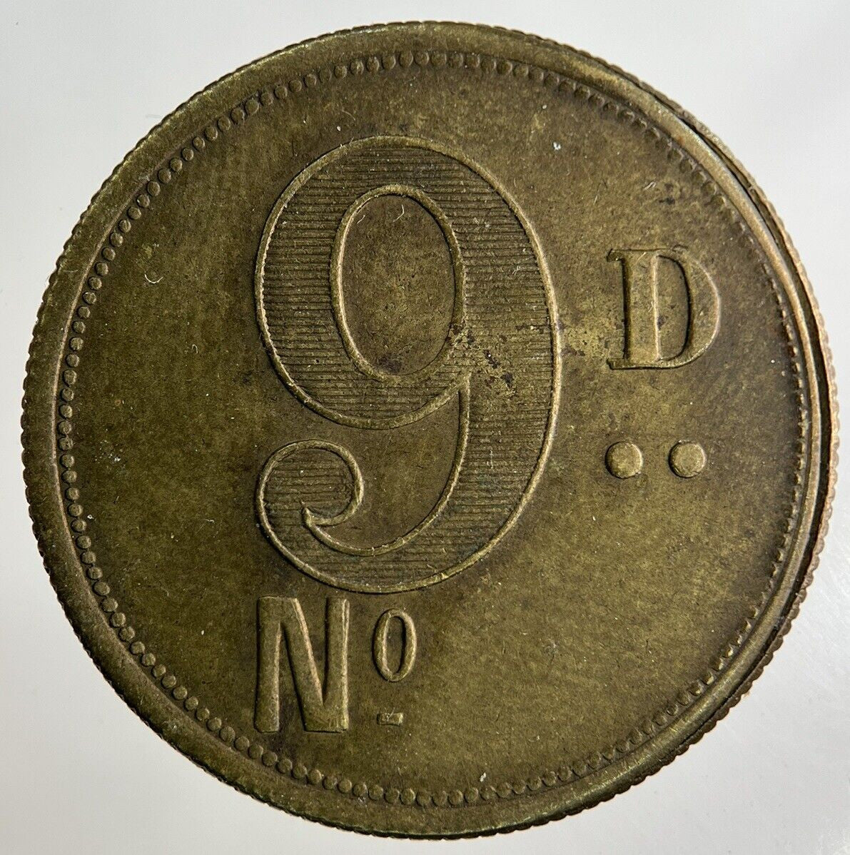 British London R H & Sons 9D Token Coin | Collectable Grade
