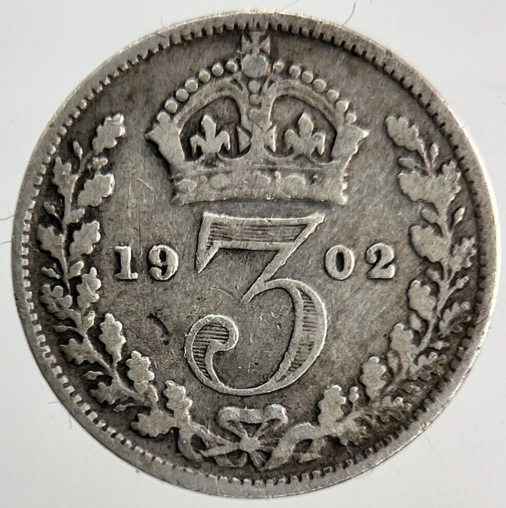 1902 Edward VII Threepence Silver Coin | Collectable Grade
