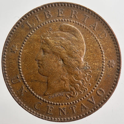 1884 Argentina Un 1 One Centavos Coin | Very High Grade | a7590