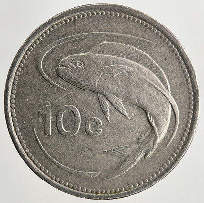 1986 Malta 10 Cents Coin | Fine Collectable Grade